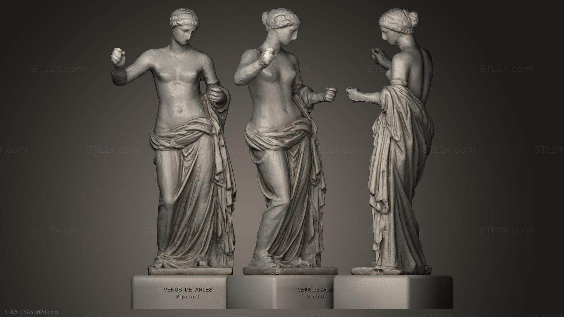 Статуи античные и исторические (Венера де Арлс, STKA_0665) 3D модель для ЧПУ станка